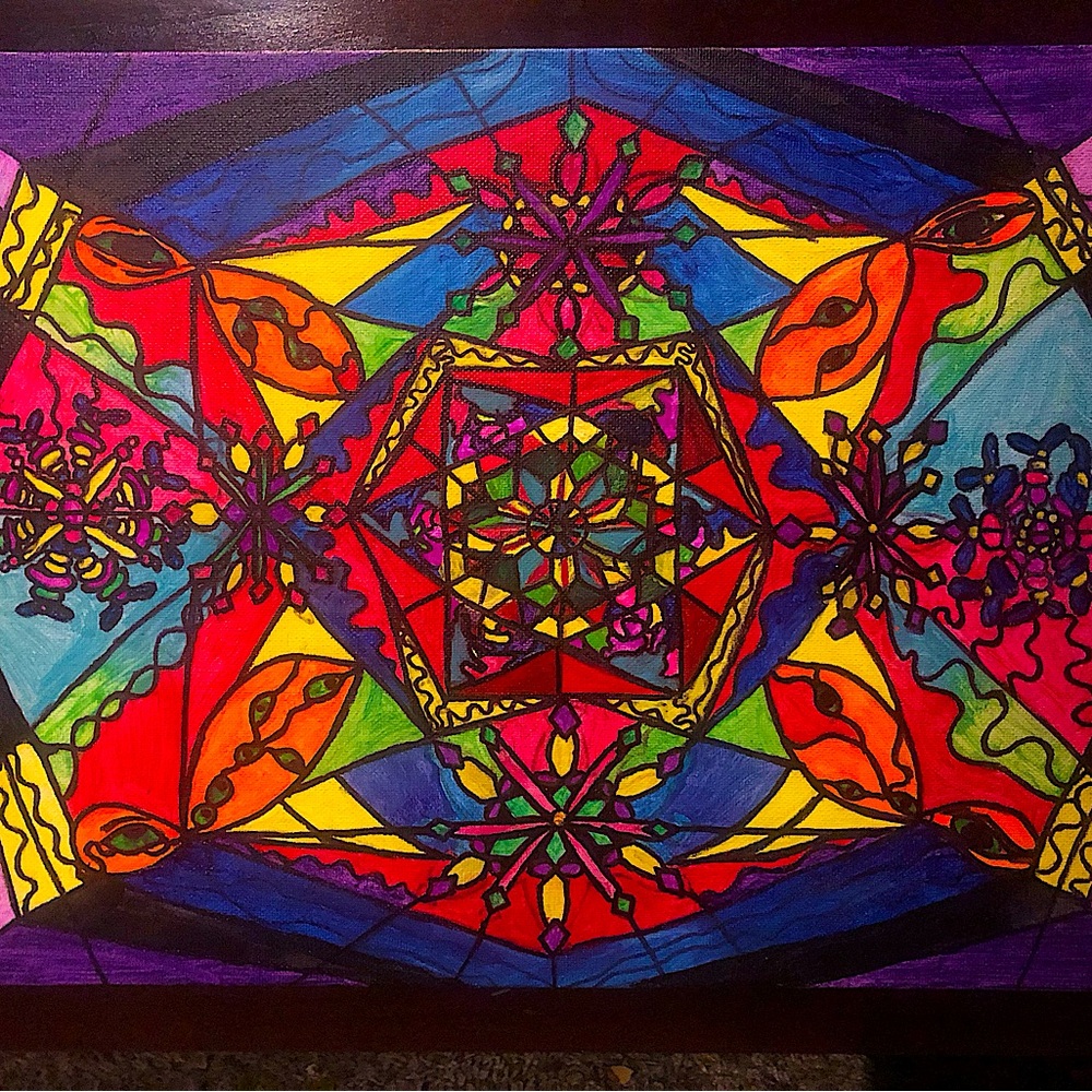 Neon Kaleidoscope Painting~Hand Made